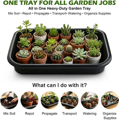 2-Pack Plant Potting Tray– MultiFunctional Large Heavy-Duty GardenTidy Tray