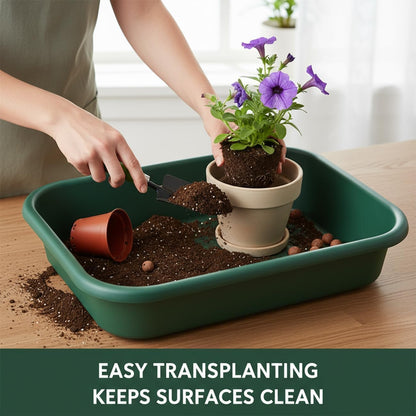 2-Pack Plant Potting Tray– MultiFunctional Large Heavy-Duty GardenTidy Tray