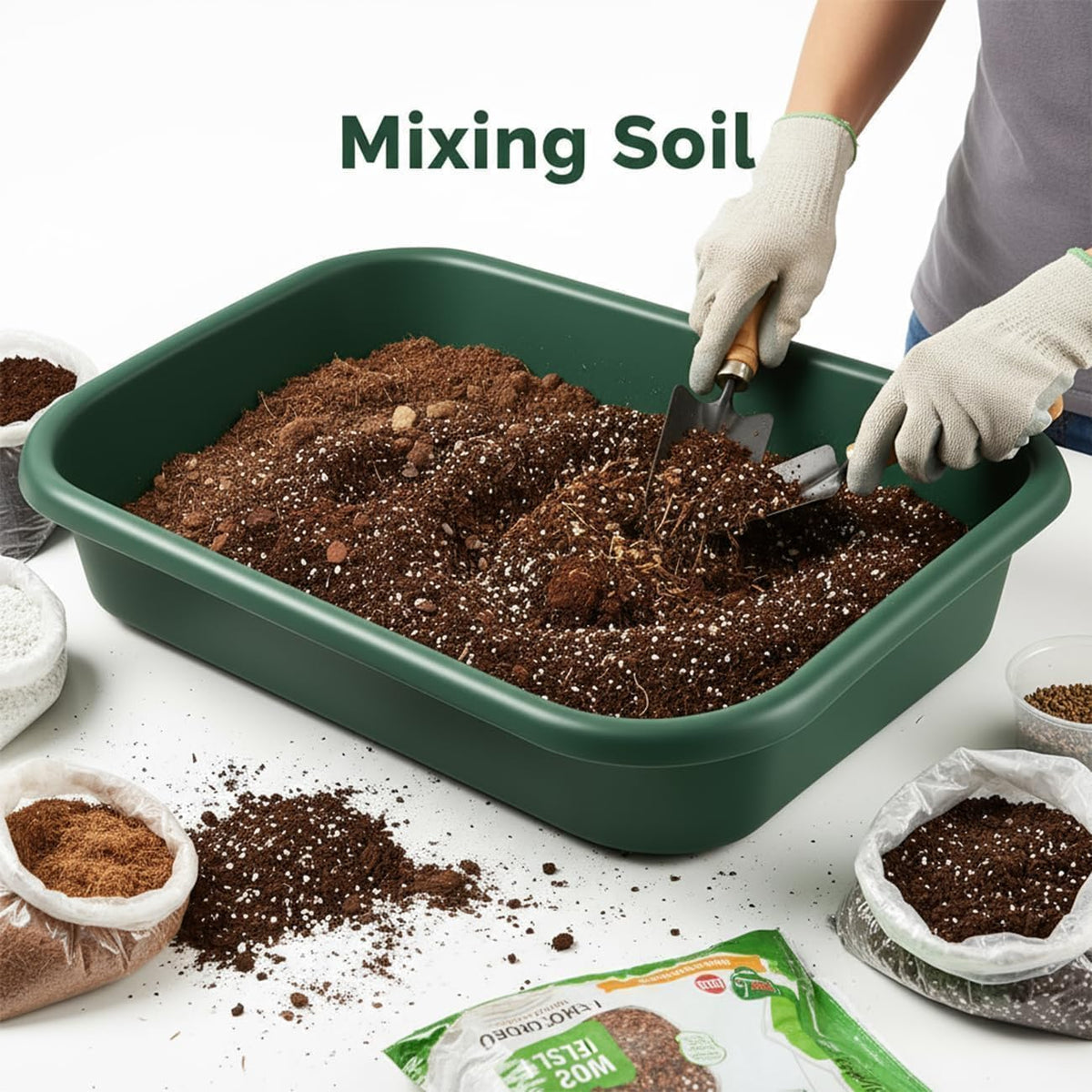 2-Pack Plant Potting Tray– MultiFunctional Large Heavy-Duty GardenTidy Tray