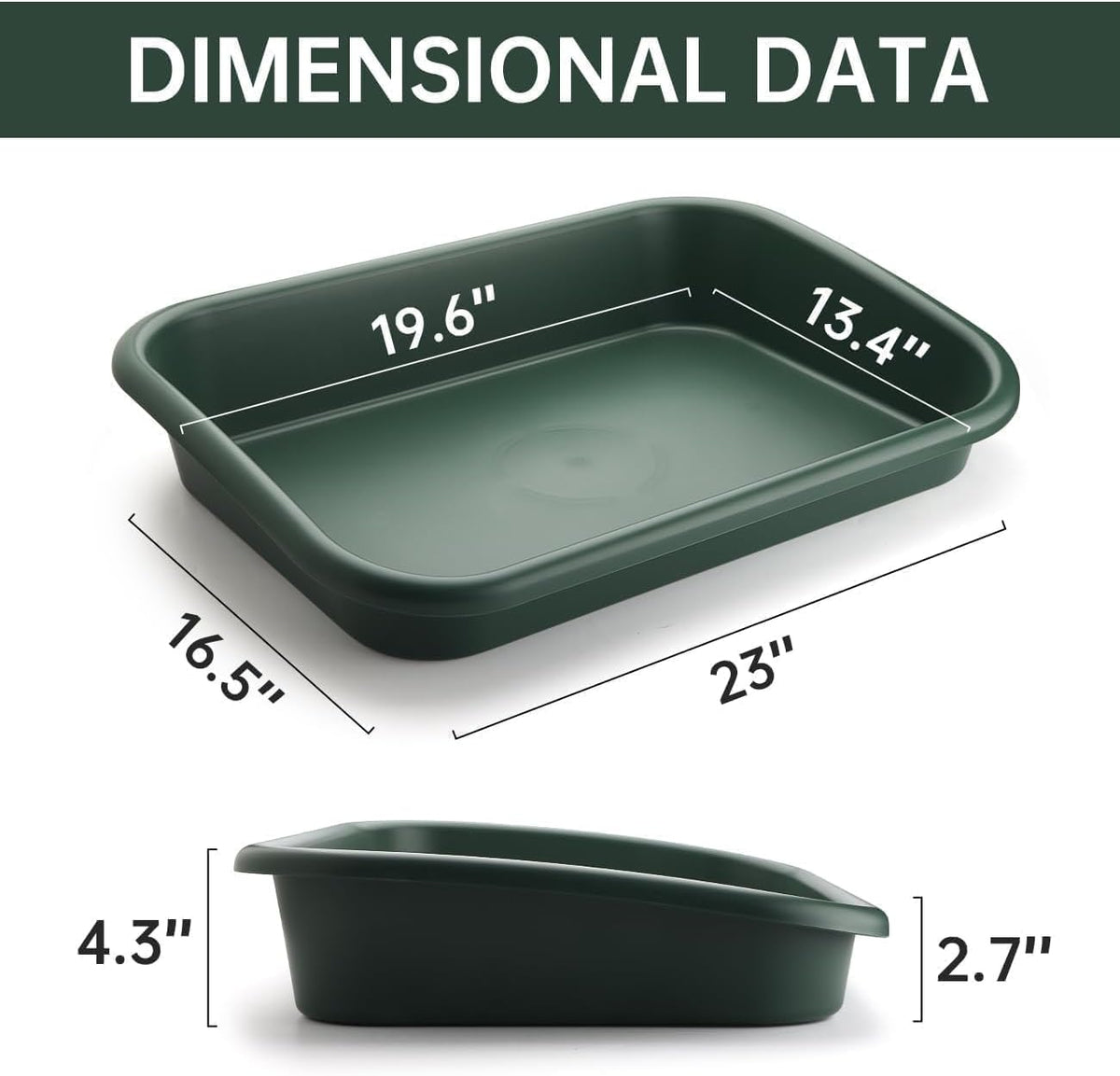2-Pack Plant Potting Tray– MultiFunctional Large Heavy-Duty GardenTidy Tray