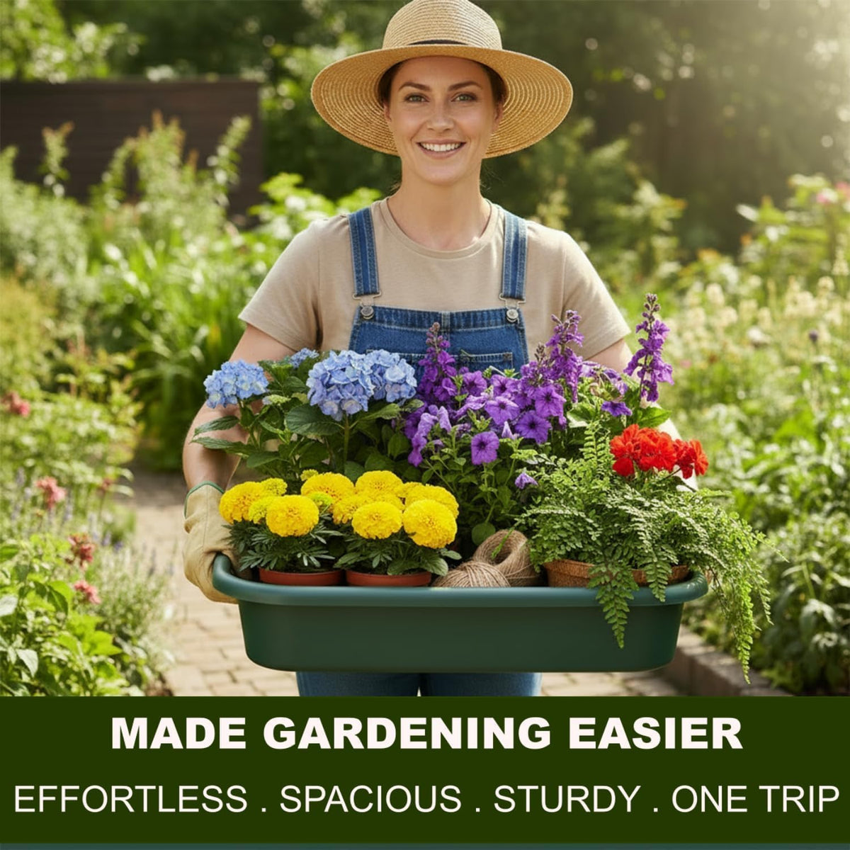 2-Pack Plant Potting Tray– MultiFunctional Large Heavy-Duty GardenTidy Tray
