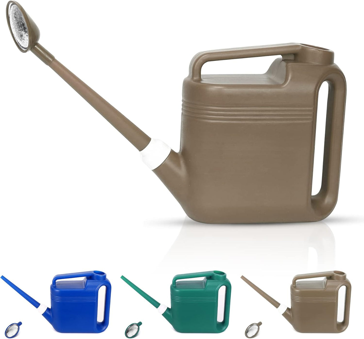 1.5 Gallon Watering Can for Outdoor & Indoor Plants, Large Garden Watering Pot with Lightweight and 5.5L Capacity, Plastic Watering Can with Long Spout and Metal Removable Sprinkler Head - Aquamarine