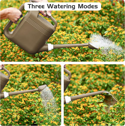 1.5 Gallon Watering Can for Outdoor & Indoor Plants, Large Garden Watering Pot with Lightweight and 5.5L Capacity, Plastic Watering Can with Long Spout and Metal Removable Sprinkler Head - Aquamarine