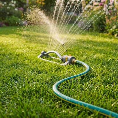 Solution4Patio Short Leader Green Garden Hose 5/8 in. x 12 ft. -Kink Free, Leakproof, Male/Female Fittings -Heavy Duty Durable Flexible Lightweight Water Pipe -Brass Aluminum Ends for Household & Yard