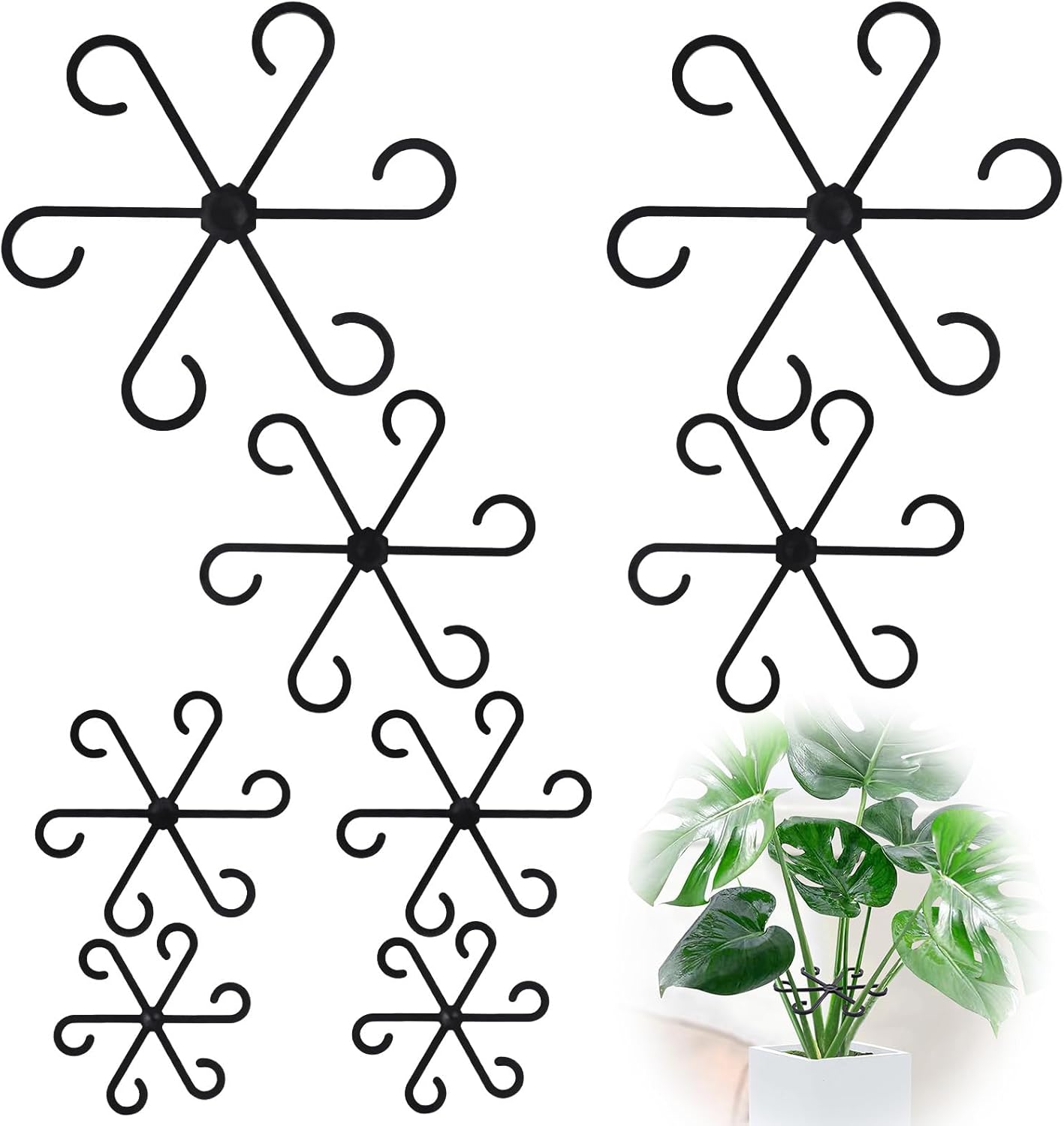8PCS Plant Stem Support, Monstera Plant Support Clips for Indoor Plants