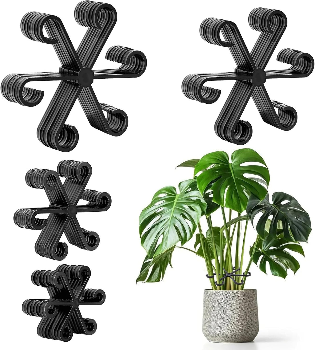 8PCS Plant Stem Support, Monstera Plant Support Clips for Indoor Plants