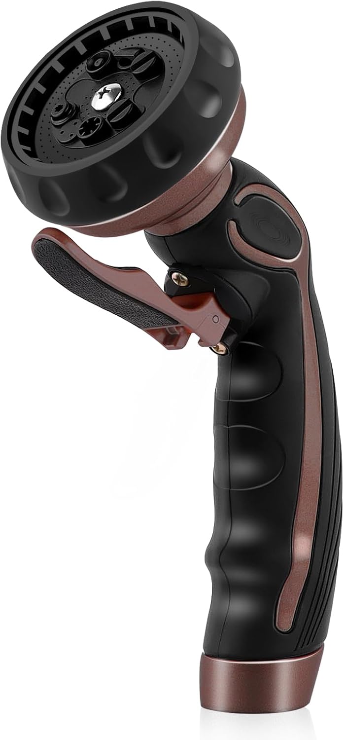 Hose Nozzle with Easy Self-Lock Trigger, Heavy Duty Water Sprayer
