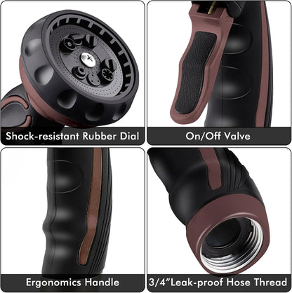 Hose Nozzle with Easy Self-Lock Trigger, Heavy Duty Water Sprayer