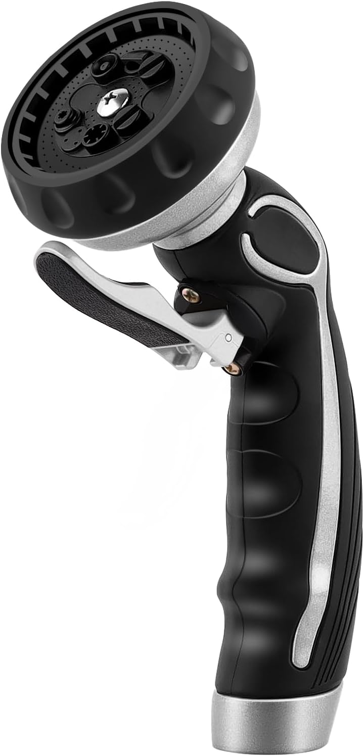 Hose Nozzle with Easy Self-Lock Trigger, Heavy Duty Water Sprayer