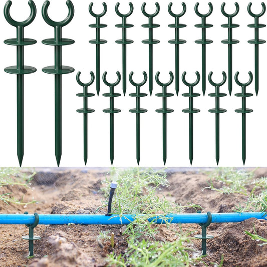 16 Pcs 3/4'' Garden Hose Guide Stakes Bulk Garden Guards Holder Spike for Plant-Saving Outside Yard Lawn to Preventing Hose Tangles and Protecting Plants