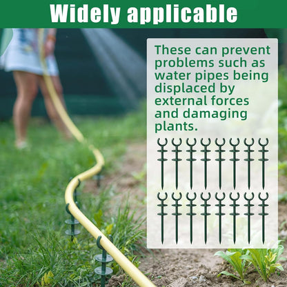 16 Pcs 3/4'' Garden Hose Guide Stakes Bulk Garden Guards Holder Spike for Plant-Saving Outside Yard Lawn to Preventing Hose Tangles and Protecting Plants