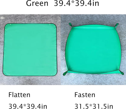 39.4" x 39.4" Large Plant Repotting Mat for Indoor Plants, Portable and Foldable Gardening mat, Waterproof Transplanting Potting Mat Gardening Tools Gifts for Gardener