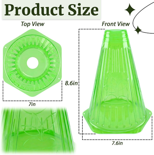 Pack 30 Garden Cloches for Plants with Top Hole, 8.6" L x 7.8" Reusable Plant Bell Cover, Protection from Freezing Weather, Birds, and Snails for Garden