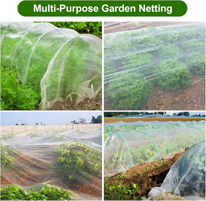 4 x 25 ft Garden Netting Row Cover, Ultra Fine Mesh for Plants