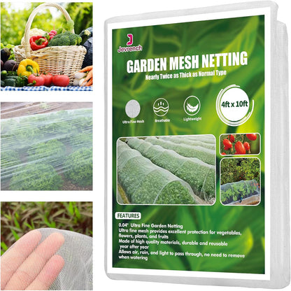 4 x 25 ft Garden Netting Row Cover, Ultra Fine Mesh for Plants