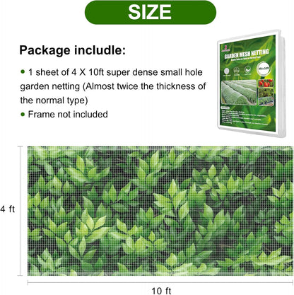 4 x 25 ft Garden Netting Row Cover, Ultra Fine Mesh for Plants