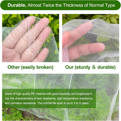 4 x 25 ft Garden Netting Row Cover, Ultra Fine Mesh for Plants