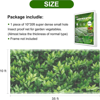 4 x 25 ft Garden Netting Row Cover, Ultra Fine Mesh for Plants