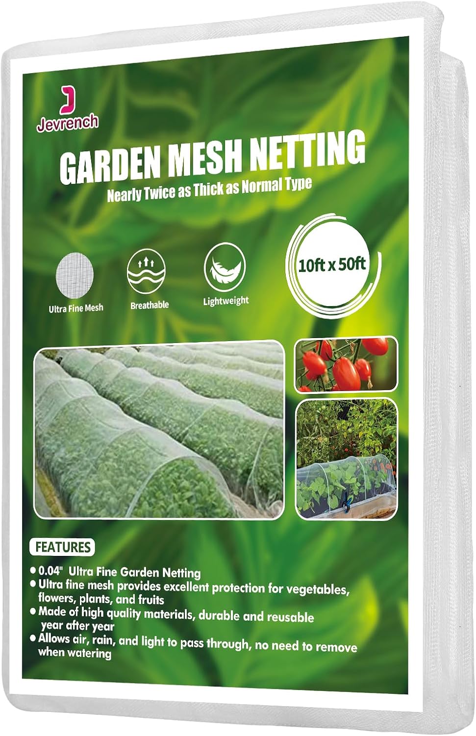 4 x 25 ft Garden Netting Row Cover, Ultra Fine Mesh for Plants