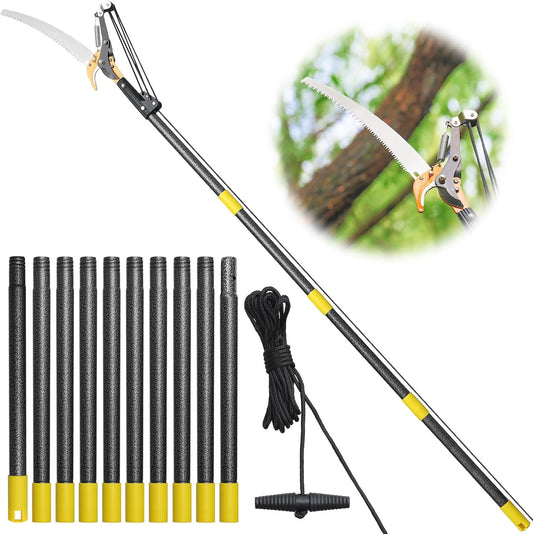 Pole Saw for Tree Trimming, 13.7FT Extendable Manual Tree Pruners