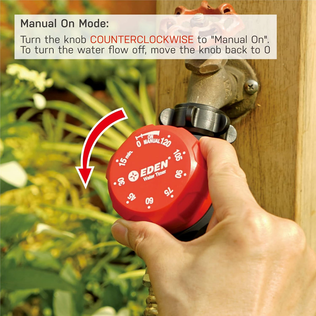 25118 1-Zone Mechanical Watering Timer, Red, Grey