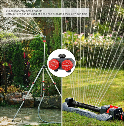 25118 1-Zone Mechanical Watering Timer, Red, Grey