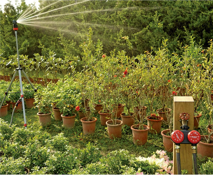 25118 1-Zone Mechanical Watering Timer, Red, Grey