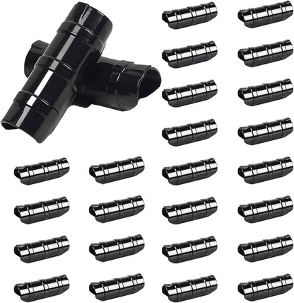 60PCS Greenhouse Clips 3/4 Inch Greenhouse Clamps Black Plastic Clamps Garden Buildings Tube Clips for PVC Pipe Greenhouse Films, Sunshade Nets, Row Covers, Shelters, Farming, Gardening