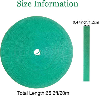 Plant Tape for Supporting Plants - 1/2" x 66ft Reusable Soft Garden Tie