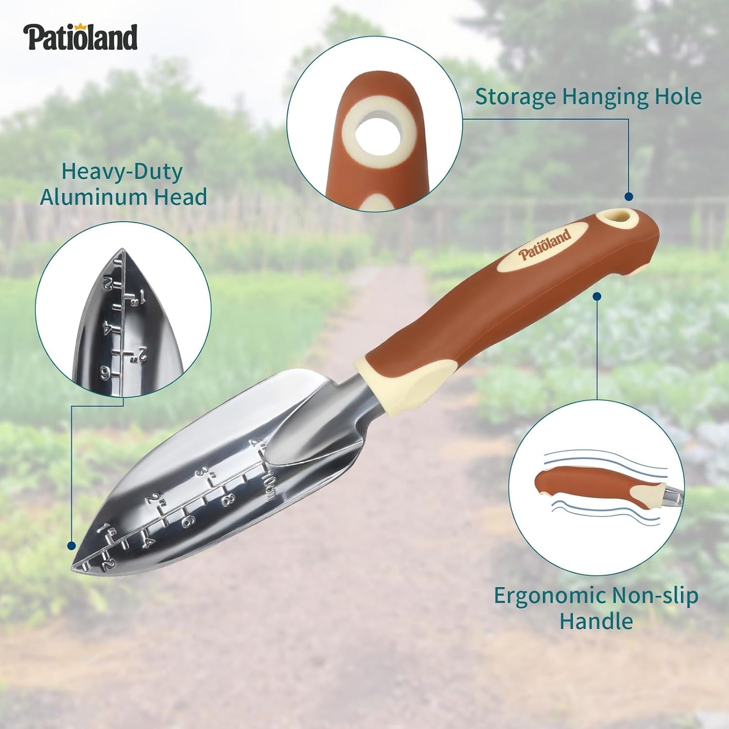 Brown Garden Tools Set 10-Piece, Gardening Gifts for Women Men