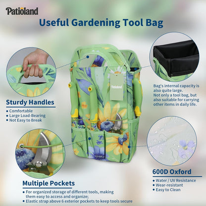 Brown Garden Tools Set 10-Piece, Gardening Gifts for Women Men