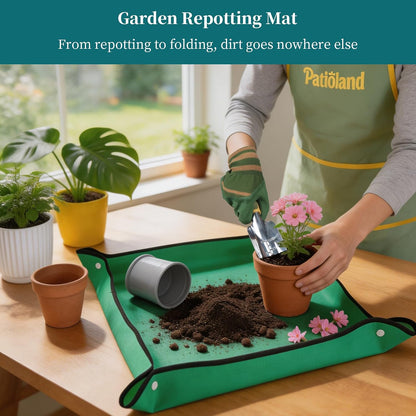 Brown Garden Tools Set 10-Piece, Gardening Gifts for Women Men