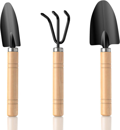 Brown Garden Tools Set 10-Piece, Gardening Gifts for Women Men