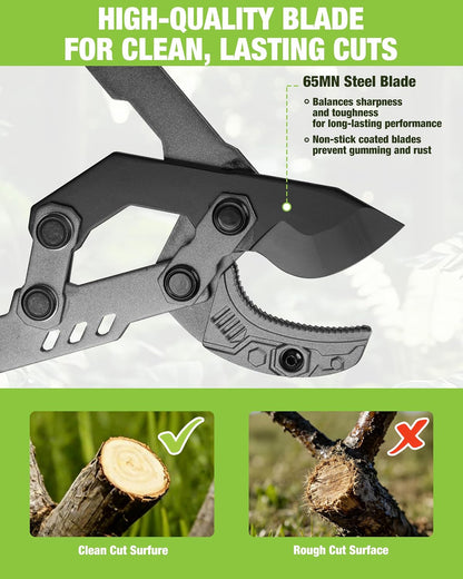 Extendable Anvil Lopper, 26"-33" Branch Cutter with Compound Action