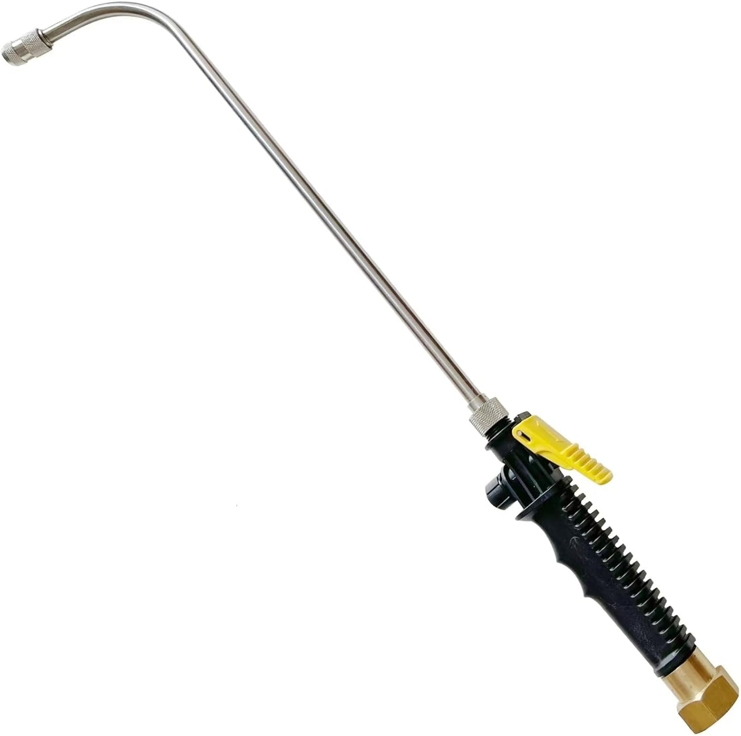 Mist Watering Wand For Hanging Baskets,25 Inch Spray Wand With Adjustable Nozzle, Car Pet Window Cleaning Tool, Great For Watering Seedbeds, Hanging Plants, Deck Plants.（90-degree curved nozzle）