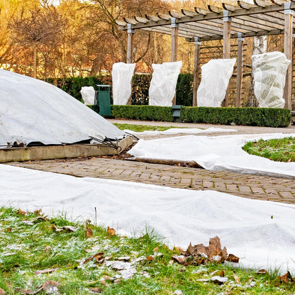 2PCS 10 Ft x 50 Ft Plant Covers Freeze Protection 1.05 oz/yd²Frost Blankets for Winter Outdoors Plants Floating Row Cover Frost Cloth Plant Freeze Protection