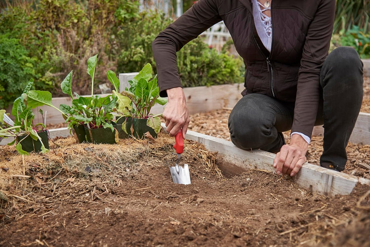 Premium Stainless Steel ComfortGEL Garden Trowel – 13-1/2-Inch Heavy-Duty Hand Trowel for Digging, Planting & Transplanting