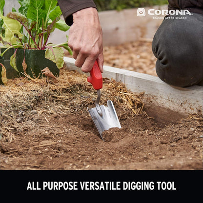 Premium Stainless Steel ComfortGEL Garden Trowel – 13-1/2-Inch Heavy-Duty Hand Trowel for Digging, Planting & Transplanting