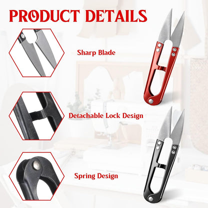 9pcs U Shape Thread Cutter Sewing Scissors Thread Snips 3.9in