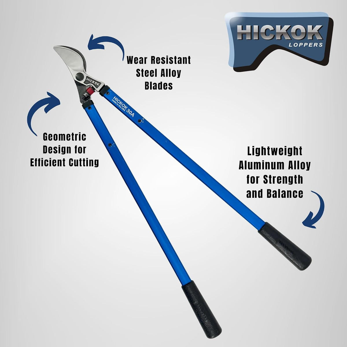 Heavy Duty Loppers for Tree Trimming – 30" Branch Cutter & Pruning Shears with Long Handle | Lightweight Aluminum Tree Trimmer | Professional-Grade Pruner Made in USA