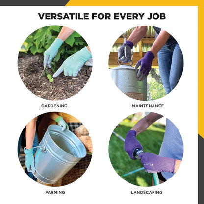 Gardening Gloves for Women – Breathable Polyester, Seamless Fit – PU-Coated Palm for Grip & Durability