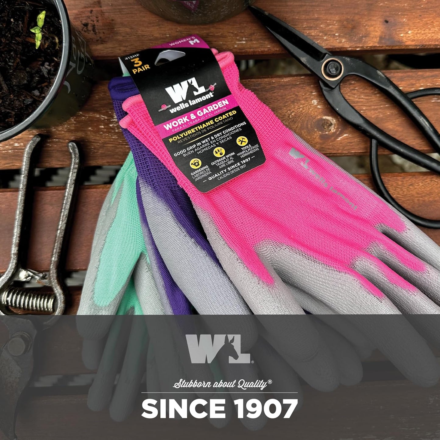 Gardening Gloves for Women – Breathable Polyester, Seamless Fit – PU-Coated Palm for Grip & Durability