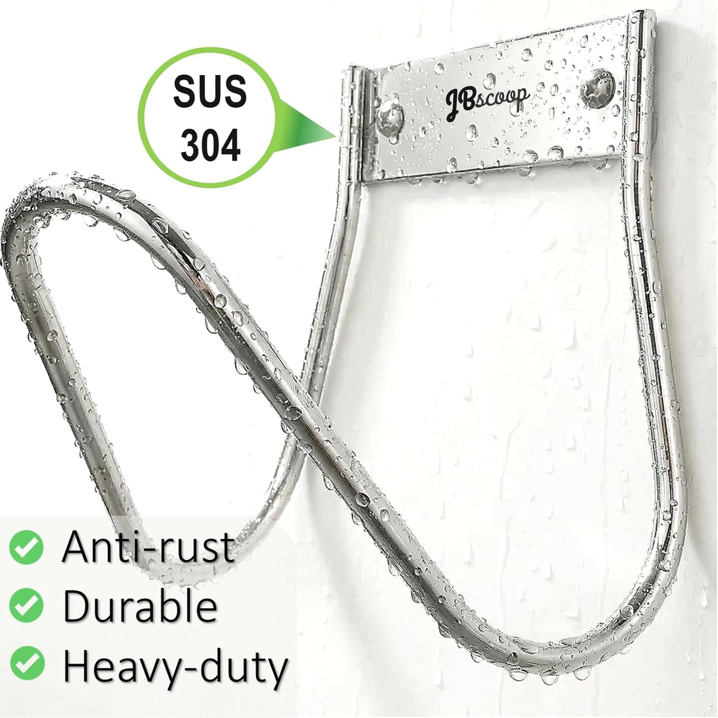 Garden Hose Holder Stainless Steel Small Wall Mount Garden Hose Hook, Ideal for Water, Air, Hydraulic Hose, Ropes, Extension Cords Heavy Duty & Rust Proof Set of 2