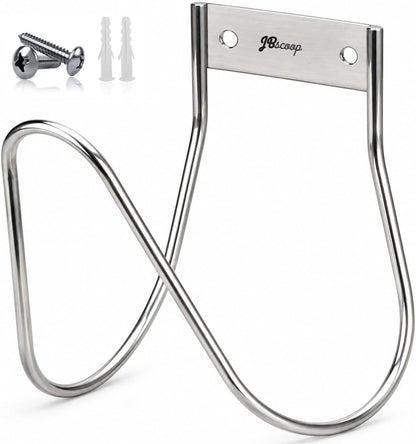 Garden Hose Holder Stainless Steel Small Wall Mount Garden Hose Hook, Ideal for Water, Air, Hydraulic Hose, Ropes, Extension Cords Heavy Duty & Rust Proof Set of 2