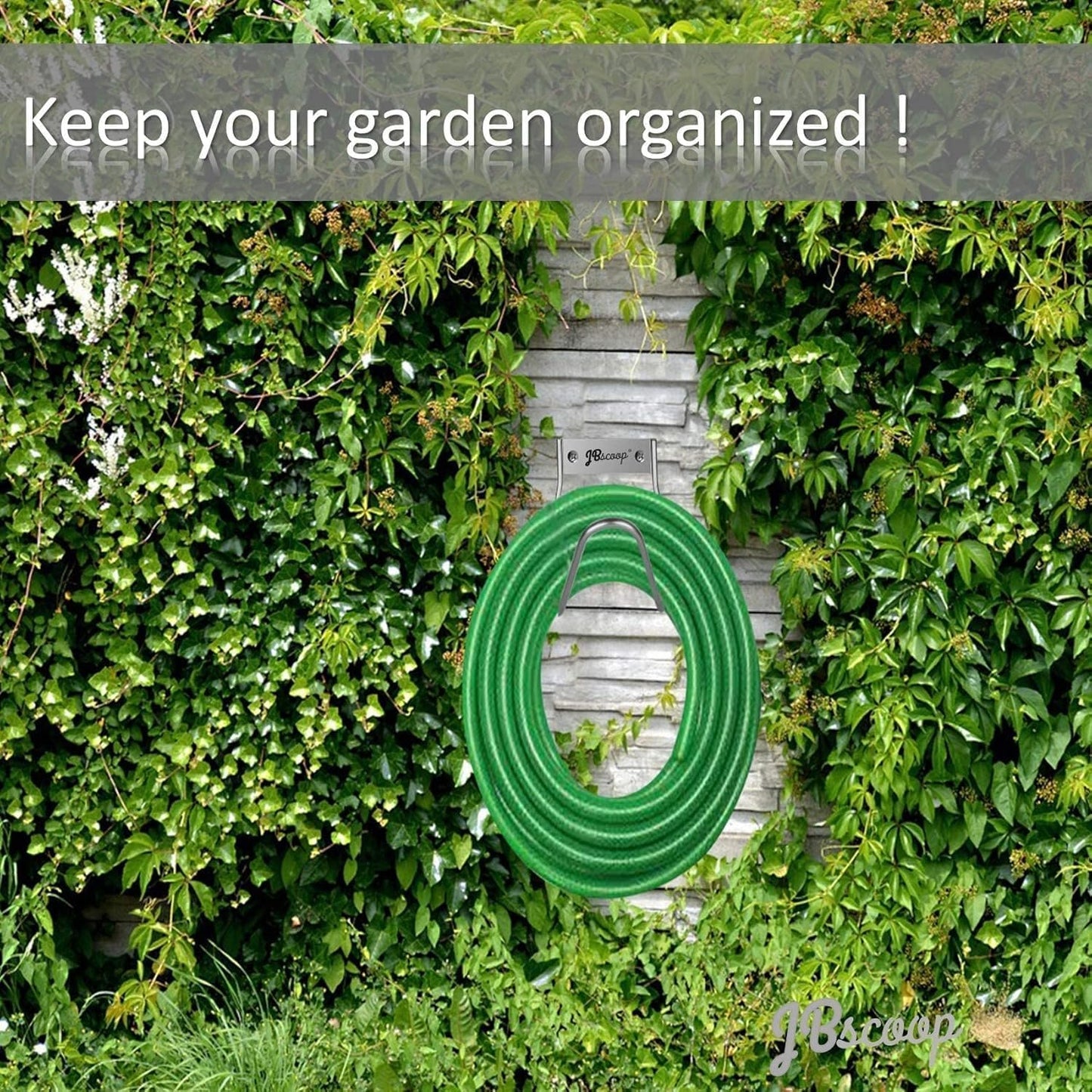 Garden Hose Holder Stainless Steel Small Wall Mount Garden Hose Hook, Ideal for Water, Air, Hydraulic Hose, Ropes, Extension Cords Heavy Duty & Rust Proof Set of 2