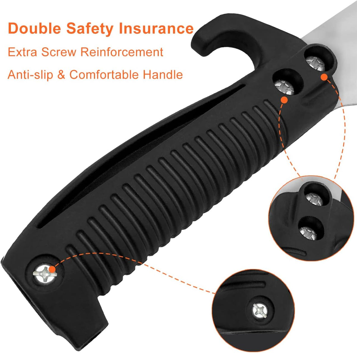 26FT Reach Pole Saws for Tree Trimming, Pole Saw with 5-20FT Telescoping Extension Pole, Pruning Saw with 19" 3X Detachable Saw, Non-Slip Handle, Tree Trimmer for Garden Palms Shrubs