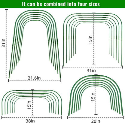 Garden Netting Kit for Raised Beds, Durable Ultra Fine Garden mesh Netting with 6 Set Fiberglass Garden Hoops, Bird Barrier Protection Net Vegetable Plant Cover Fruit Flowers Row Cover(10 * 39.4FT)