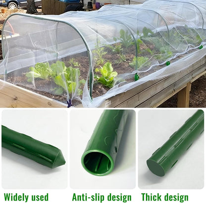 Garden Netting Kit for Raised Beds, Durable Ultra Fine Garden mesh Netting with 6 Set Fiberglass Garden Hoops, Bird Barrier Protection Net Vegetable Plant Cover Fruit Flowers Row Cover(10 * 39.4FT)