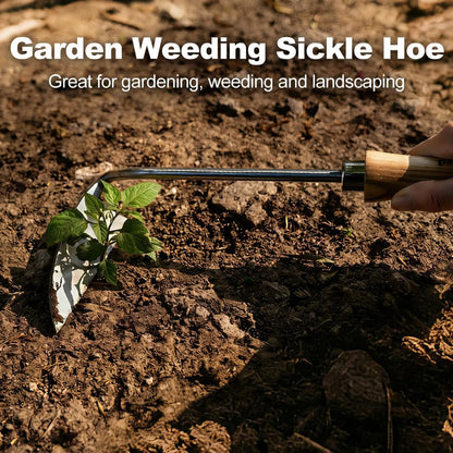 Sickle Hoe Crack Weeder, Stainless Steel Japanese Weeding Sickle