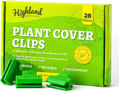 Greenhouse Clips Plant Cover Clamps for Greenhouse Net Cover Clips for Pipes & Hoop Snap Clamps for PVC Net Tunnel Green House Hoops Garden Row Film Cover Freeze Protection 1.5 inch 28 Pack